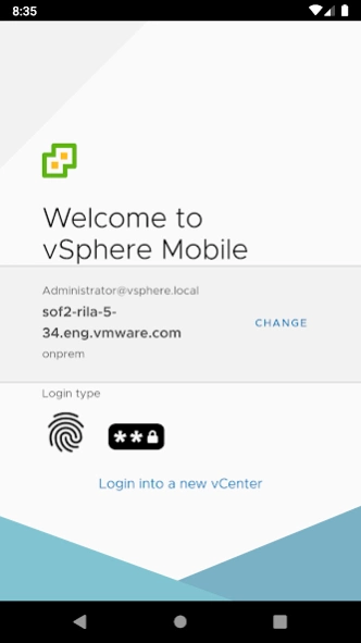 vSphere Mobile Client 2.3.0 Screenshot