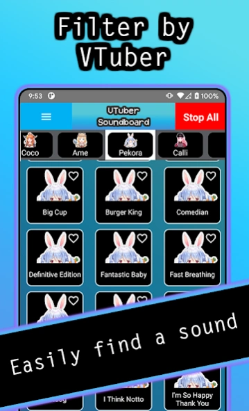 VTuber Soundboard - Sounds, Ri 1.0.2 Screenshot