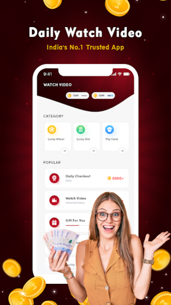 Watch Video & Daily Cash Money 1.2 Screenshot
