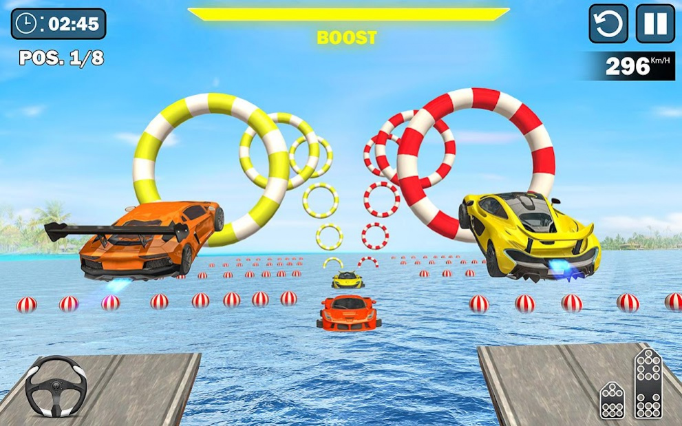 Water Surfing Car Racing Stunts: Car Driving Games  Screenshot
