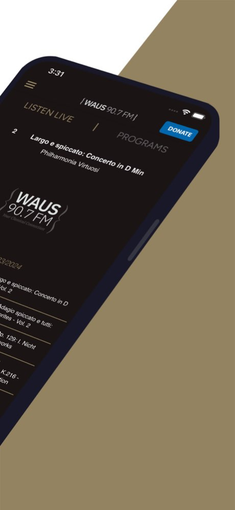 WAUS 90.7 FM 12.0.10 Screenshot