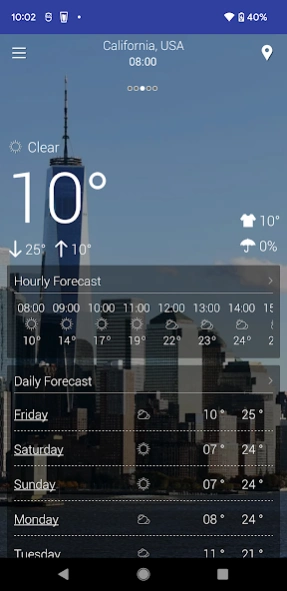 Weather Live: Local Forecast 4.1 Screenshot