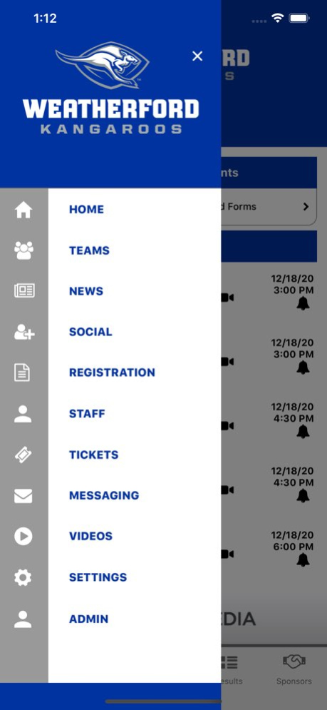 Weatherford Athletics 2.9.0 Screenshot