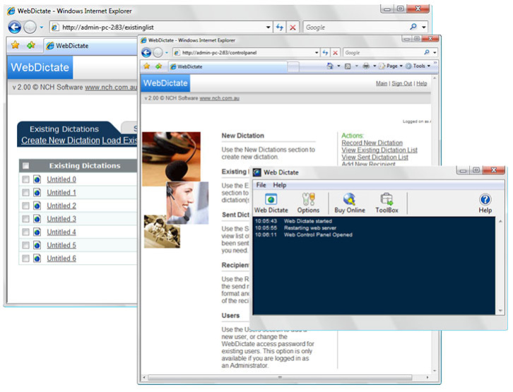 Web Dictate Online Dictation Free 2.01 Screenshot