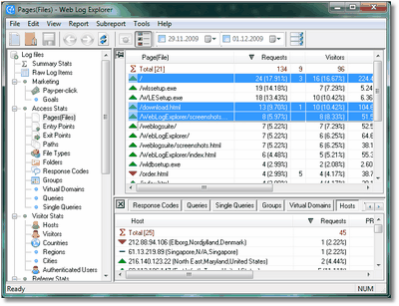 Web Log Explorer Lite 9.6.1 Screenshot