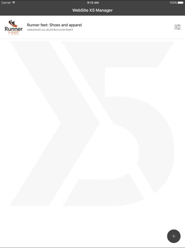 WebSite X5 Manager 1.7.3 Screenshot