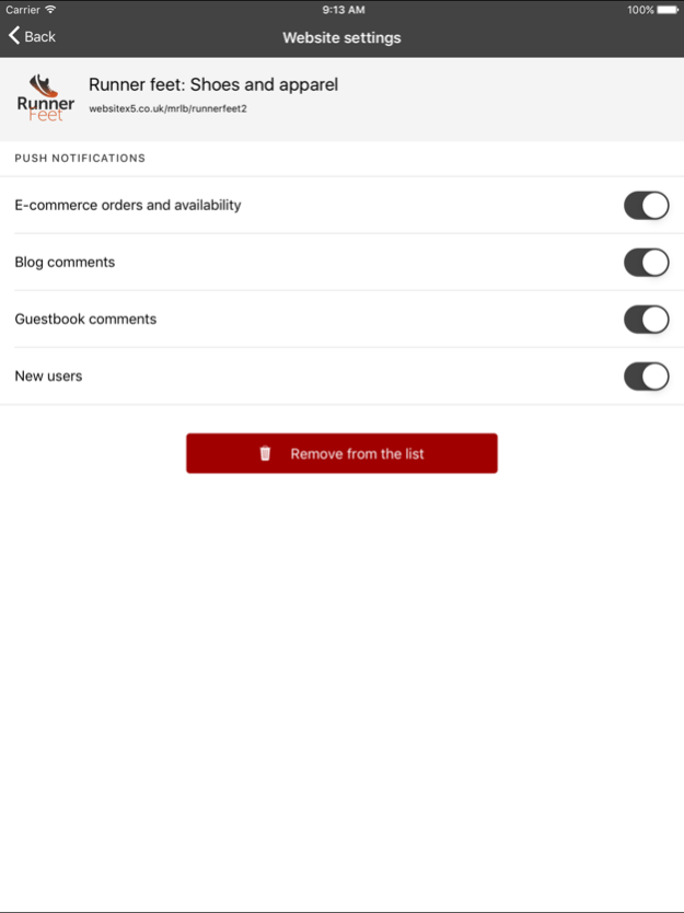 WebSite X5 Manager 1.7.3 Screenshot