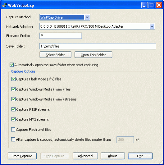 WebVideoCap 1.41 Screenshot