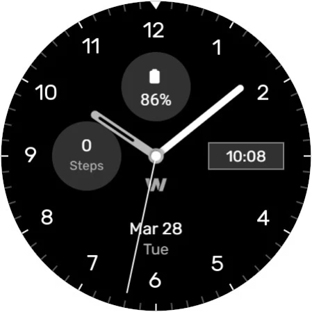 WES2 - Casual Watch Face  Screenshot