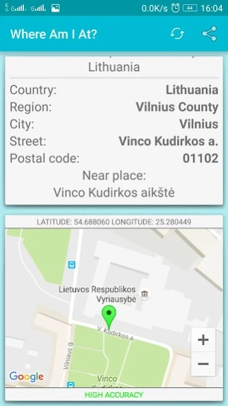 Where Am I At: Find Location 1.8.1 Screenshot