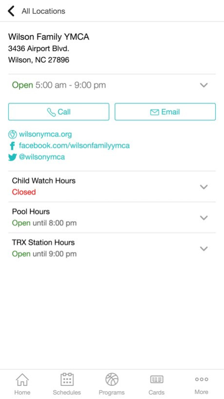 Wilson Family YMCA 10.3.0 Screenshot