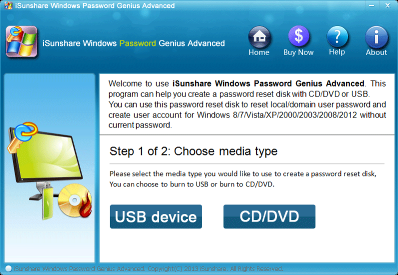 Windows Password Genius 2.1.20 Screenshot
