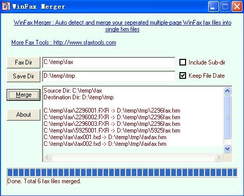 WinFax Merger 2.3 Screenshot