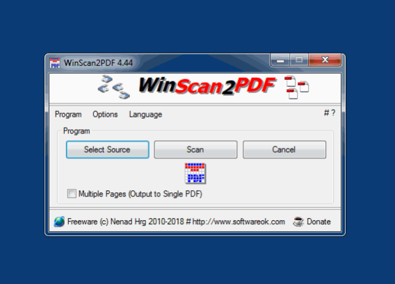 WinScan2PDF 9.77 Screenshot