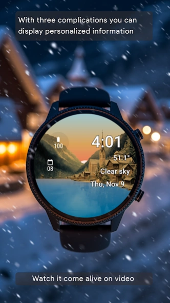 Winter in Hallstatt Watch Face  Screenshot
