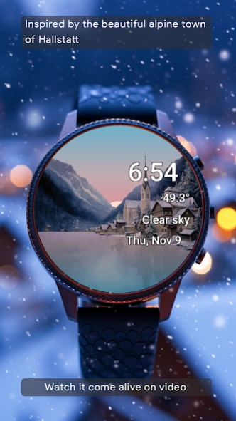Winter in Hallstatt Watch Face  Screenshot