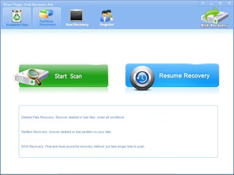 Wise Floppy Disk Recovery 2.8.0 Screenshot