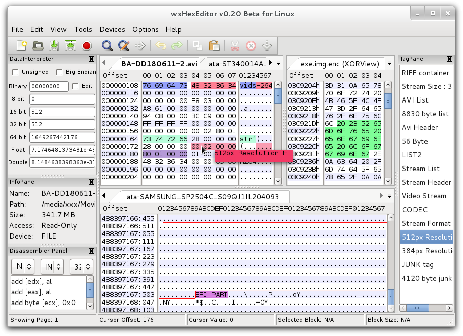 wxHexEditor 0.23 Screenshot