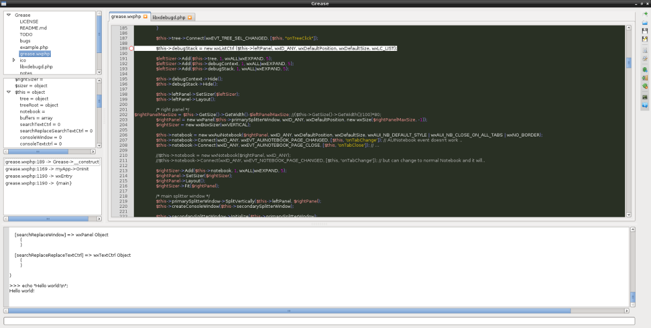 wxPHP 3.0.2.0 Screenshot