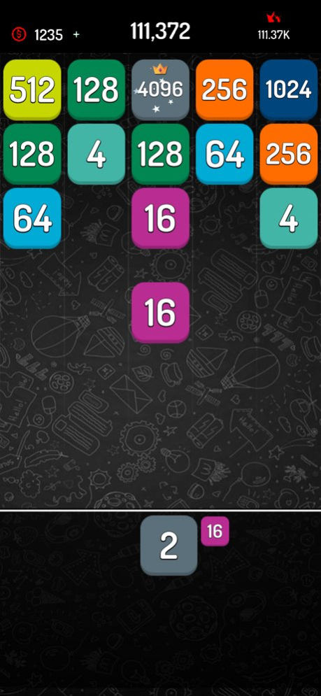 X2048 Merge : Number puzzle 1.2 Screenshot