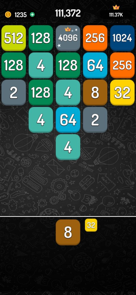 X2048 Merge : Number puzzle 1.2 Screenshot