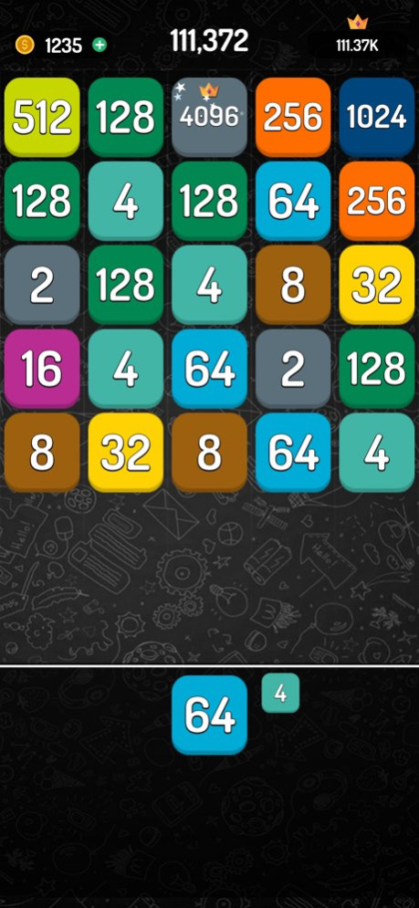 X2048 Merge : Number puzzle 1.2 Screenshot