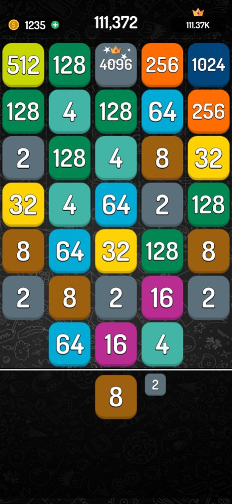 X2048 Merge : Number puzzle 1.2 Screenshot