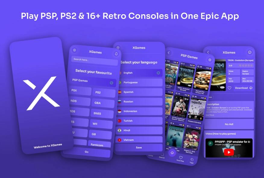 XGames - Play PSP, PS2 & More 3.0 Screenshot