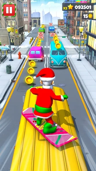Xmas Santa Surfer Running Game 3.1 Screenshot