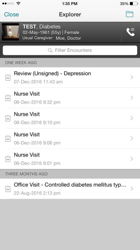 Professional EHR Mobile 16.1.2 Screenshot