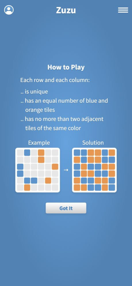 Zuzu · Binary Puzzle Game 1.42 Screenshot