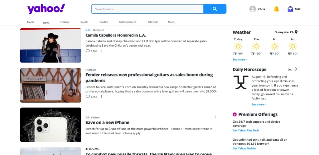 Yahoo Lite - News, Mail, Sport 4 Screenshot
