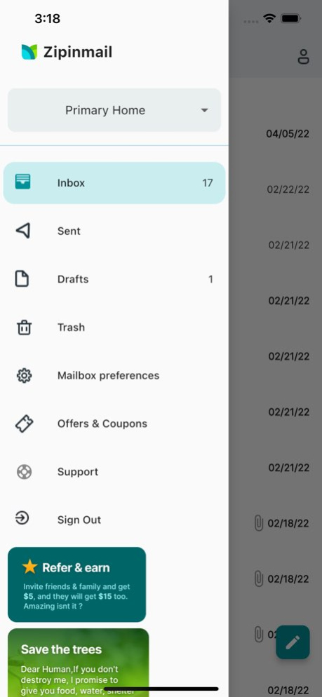 Zipinmail I Virtual Mailbox 3.1.4 Screenshot
